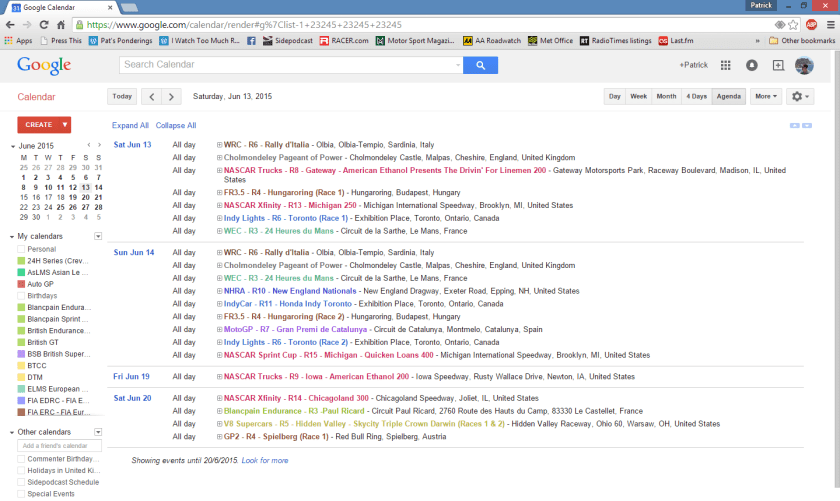 Agenda for 21st June 2015