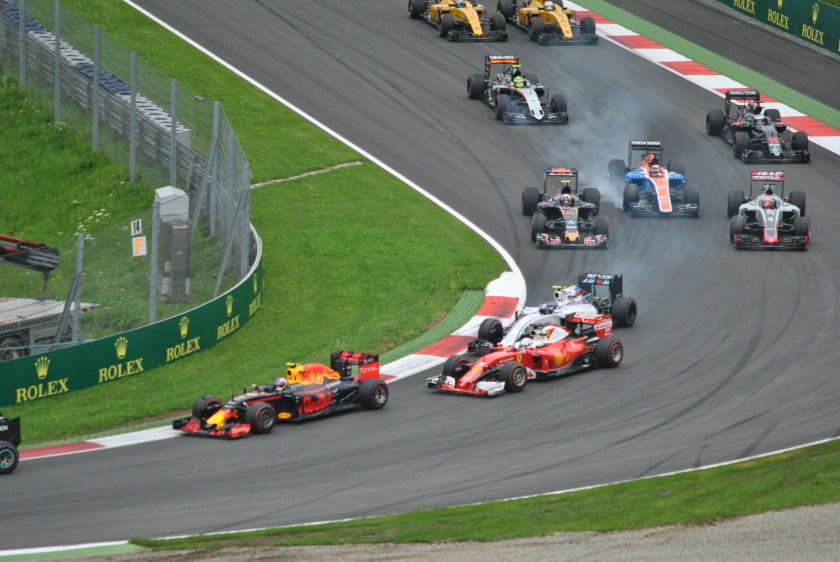 Opening lap of the 2016 Austrian GP.